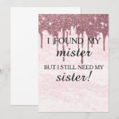 Invitation Serez-vous ma demoiselle d'honneur ? Rose Gold Dri (Devant / Derrière)