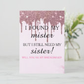 Invitation Serez-vous ma demoiselle d'honneur ? Rose Gold Dri (Debout devant)