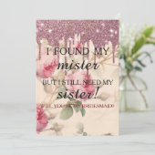 Invitation Serez-vous ma demoiselle d'honneur ? Rose Gold Dri (Debout devant)