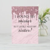 Invitation Serez-vous ma demoiselle d'honneur ? Rose Gold Dri (Debout devant)