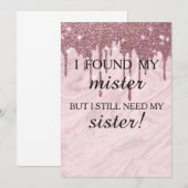 Invitation Serez-vous ma demoiselle d'honneur ? Rose Gold Dri (Devant / Derrière)