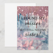 Invitation Serez-vous ma demoiselle d'honneur ? Rose Gold Dri (Devant / Derrière)