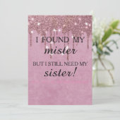 Invitation Serez-vous ma demoiselle d'honneur ? Rose Gold Dri (Debout devant)