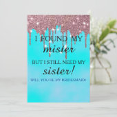 Invitation Serez-vous ma demoiselle d'honneur ? Rose Gold Dri (Debout devant)