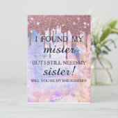 Invitation Serez-vous ma demoiselle d'honneur ? Rose Gold Dri (Debout devant)