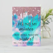 Invitation Serez-vous ma demoiselle d'honneur ? Rose Gold Dri (Debout devant)