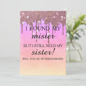 Invitation Serez-vous ma demoiselle d'honneur ? Rose Gold Dri (Debout devant)