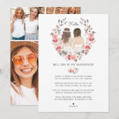 Invitation Serez-vous ma demoiselle d'honneur/servante d'honn (Devant / Derrière)