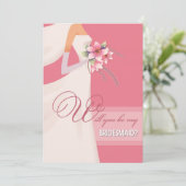 Invitation Serez-vous ma demoiselle d'honneur ? Silhouette de (Debout devant)