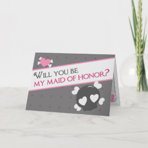 Invitation Serez-vous ma domestique d'honneur ?