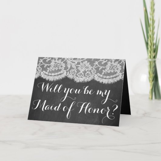 Invitation Serez-vous ma domestique d'honneur ? Tableau et (Devant)