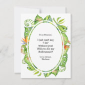 Invitation Serez-Vous Ma Femme D'Accueil ? (Dos)