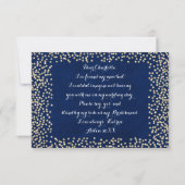 Invitation Serez-Vous Ma Femme D'Accueil Blue Gold Navy Faux (Dos)