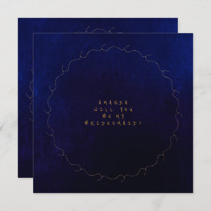 Invitation Serez-Vous Ma Femme D'Accueil Blue Navy Velvet