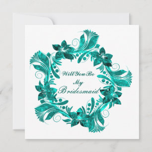 Invitation Serez-Vous Ma Femme D'Accueil Colorée Motif Floral