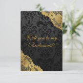 Invitation Serez-Vous Ma Femme D'Accueil ? Dentelle noire en (Debout devant)