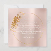Invitation Serez-Vous Ma Femme D'Accueil Dorée Blanche Rose (Dos)