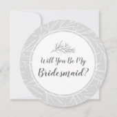 Invitation Serez-Vous Ma Femme D'Accueil Feuille Botanique Mo (Devant)