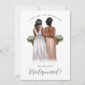 Invitation Serez-Vous Ma Femme D'Accueil ? Filles dans Gowns (Devant)