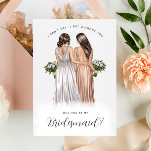 Invitation Serez-Vous Ma Femme D'Accueil ? Filles dans Gowns