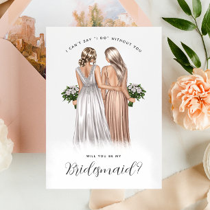Invitation Serez-Vous Ma Femme D'Accueil ? Filles dans Gowns