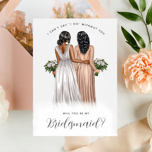 Invitation Serez-Vous Ma Femme D'Accueil ? Filles dans Gowns