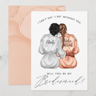 Invitation Serez-Vous Ma Femme D'Accueil ? Filles En Robes De