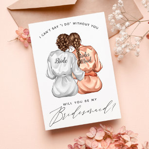Invitation Serez-Vous Ma Femme D'Accueil ? Filles En Robes De