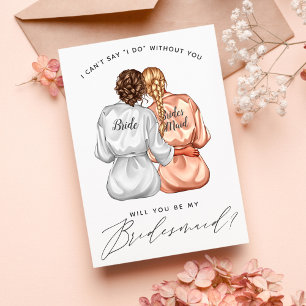 Invitation Serez-Vous Ma Femme D'Accueil ? Filles En Robes De