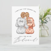 Invitation Serez-Vous Ma Femme D'Accueil ? Filles En Robes De (Debout devant)