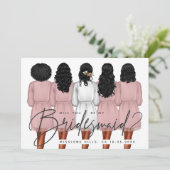 Invitation Serez-Vous Ma Femme D'Accueil ? Filles en Robes V2 (Debout devant)