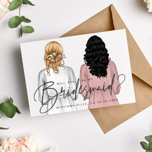 Invitation Serez-Vous Ma Femme D'Accueil ? Filles en Robes V2