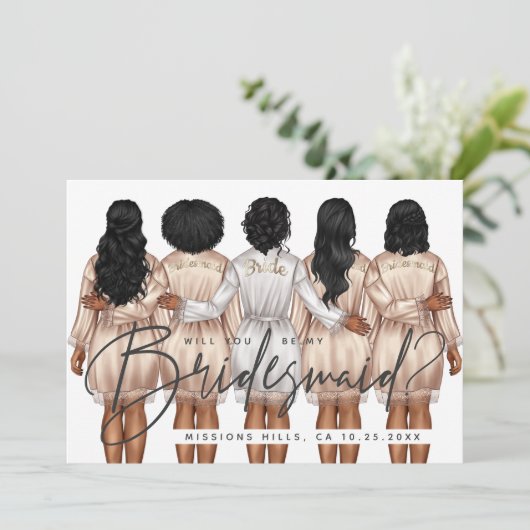 Invitation Serez-Vous Ma Femme D'Accueil ? Filles en Robes V3 (Debout devant)