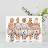 Invitation Serez-Vous Ma Femme D'Accueil ? Filles en Robes V3 (Debout devant)