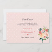 Invitation Serez-Vous Ma Femme D'Accueil Fleur Moderne (Dos)