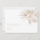 Invitation Serez-Vous Ma Femme D'Accueil Florale ? (Dos)