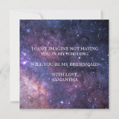 Invitation Serez-Vous Ma Femme D'Accueil ? Galaxy Mariage Éto (Dos)