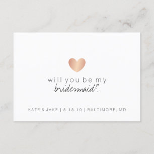 Invitation Serez-Vous Ma Femme D'Accueil - Heart Glam Rose Go