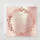 Invitation Serez-Vous Ma Femme D'Accueil, Ma Championnat D'Or (Dos)