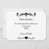 Invitation Serez-Vous Ma Femme D'Accueil ? Mariage de typogra (Dos)