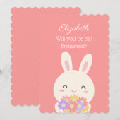 Invitation Serez-Vous Ma Femme D'Accueil Mignonne Fleurs De L (Devant / Derrière)