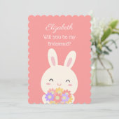 Invitation Serez-Vous Ma Femme D'Accueil Mignonne Fleurs De L (Debout devant)