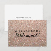 Invitation Serez-Vous Ma Femme D'Accueil - Or Rose (Devant / Derrière)