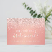 Invitation Serez-Vous Ma Femme D'Accueil Parties scintillant (Debout devant)