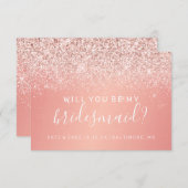 Invitation Serez-Vous Ma Femme D'Accueil Parties scintillant (Devant / Derrière)