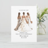 Invitation Serez-Vous Ma Femme D'Accueil ? Proposition d'aqua (Debout devant)