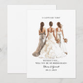 Invitation Serez-Vous Ma Femme D'Accueil ? Proposition d'aqua (Devant / Derrière)