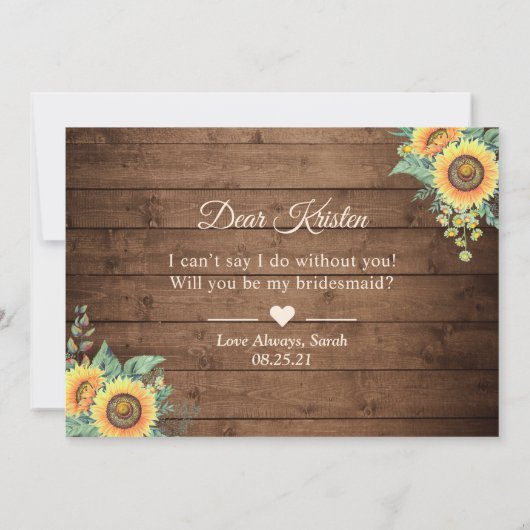 Invitation Serez-Vous Ma Femme D'Accueil Rustique Bottes De F (Dos)