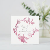 Invitation Serez-Vous Ma Femme D'Accueil, Servie De Framboise (Debout devant)