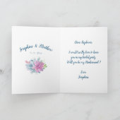 Invitation Serez-Vous Ma Femme D'Accueil - Succulentes (Intérieur)